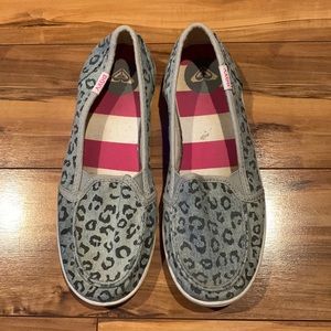 ROXY Size 7 Denim Flat sneaker slide